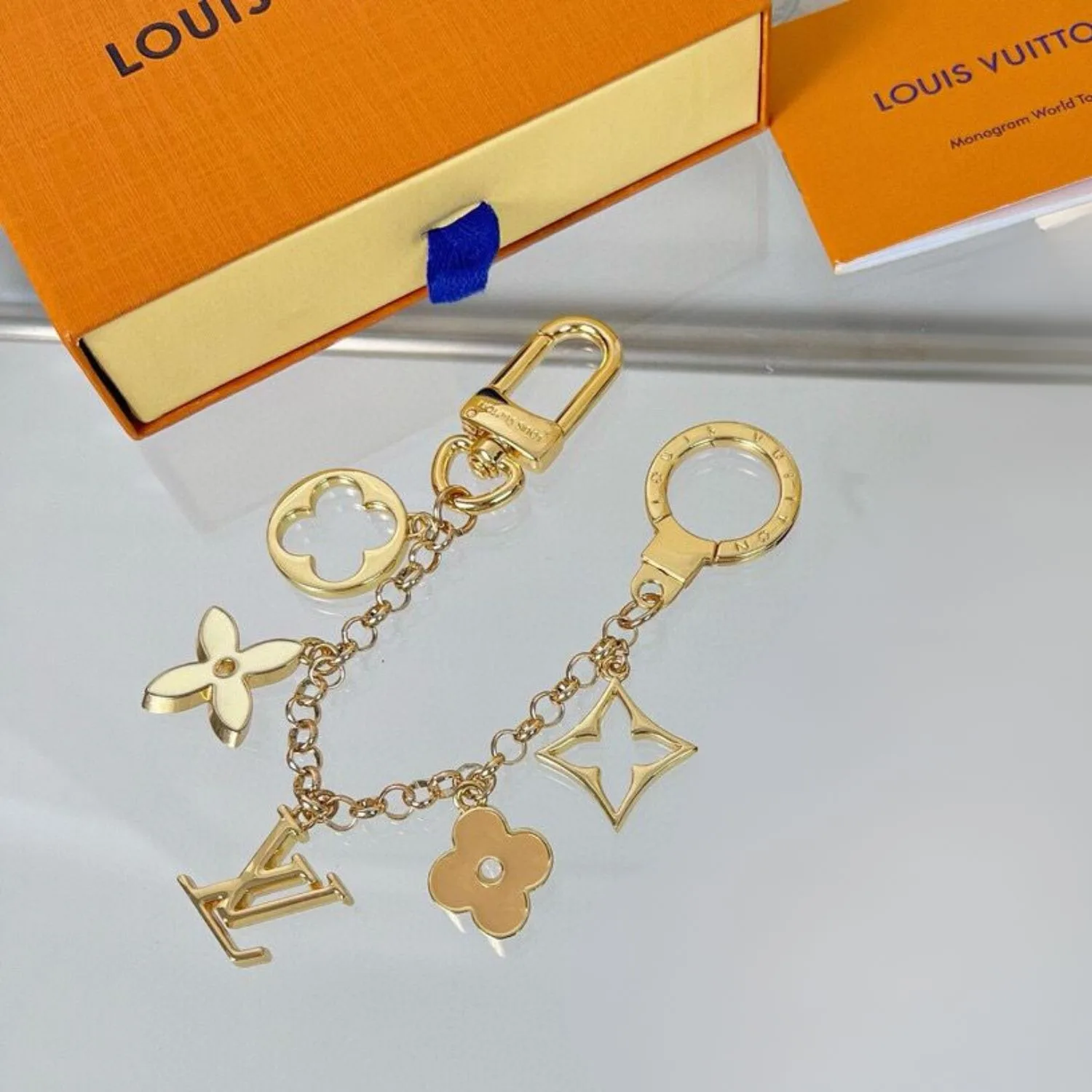 Louis Vuitton Fleur de Monogram Bag Charm Chain - Image 6
