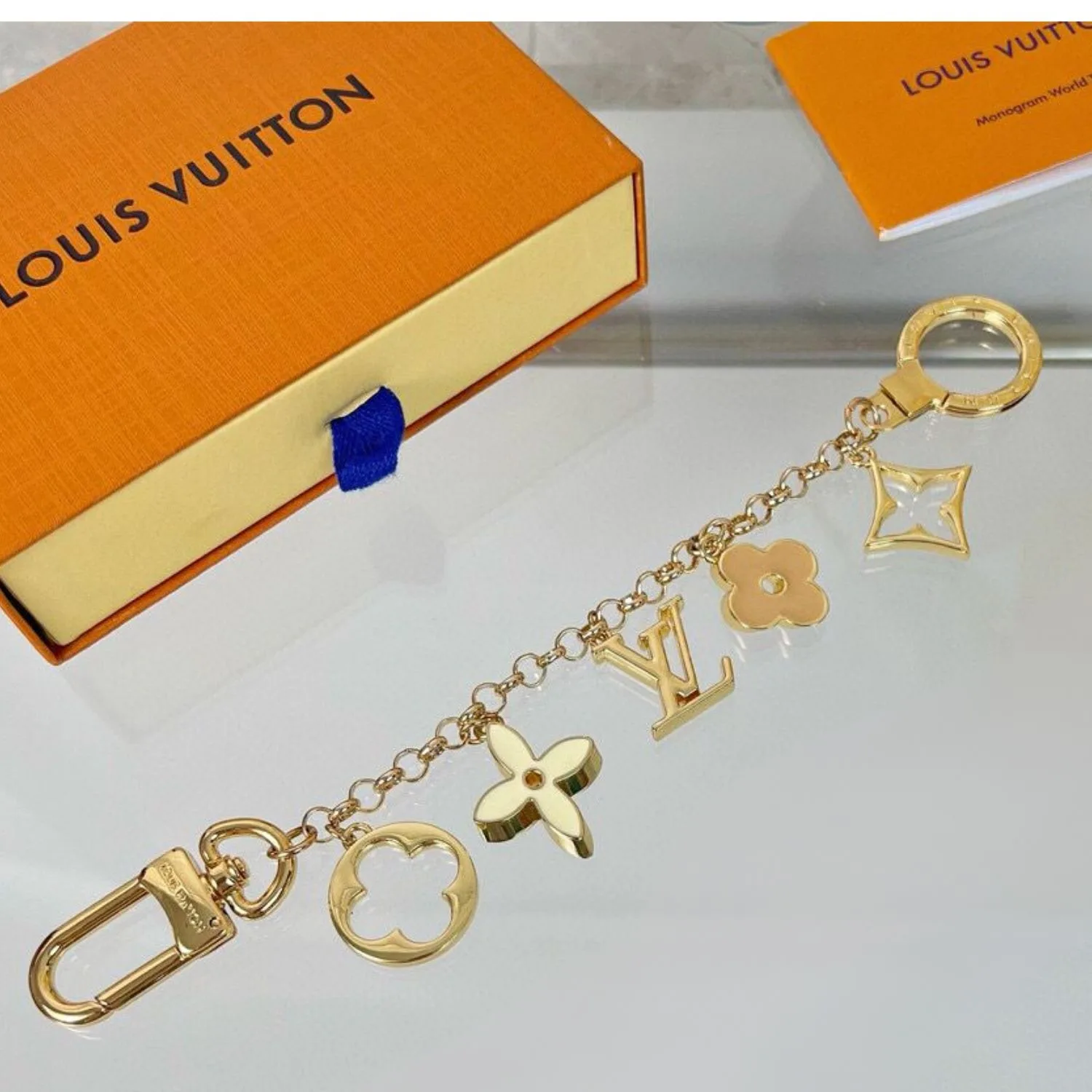 Louis Vuitton Fleur de Monogram Bag Charm Chain - Image 5