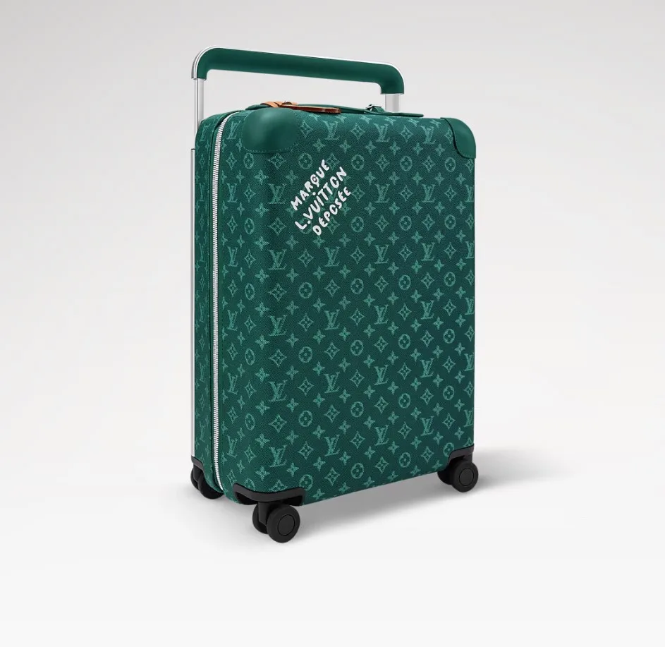 Louis Vuitton Horizon 55 Suitcase / Green Silver Hardware - Image 4