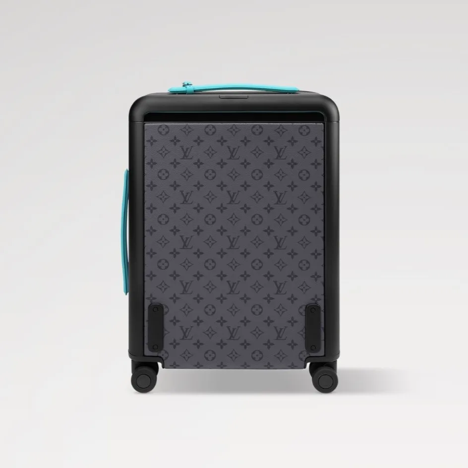 Alternative view of Louis Vuitton Horizon 55 Suitcase / Grey/ Turquoise Black Hardware