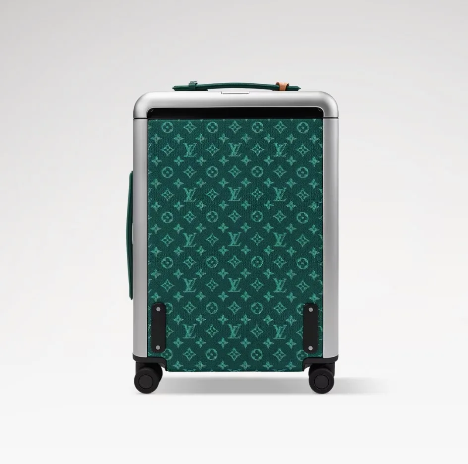 Louis Vuitton Horizon 55 Suitcase / Green Silver Hardware - Image 5