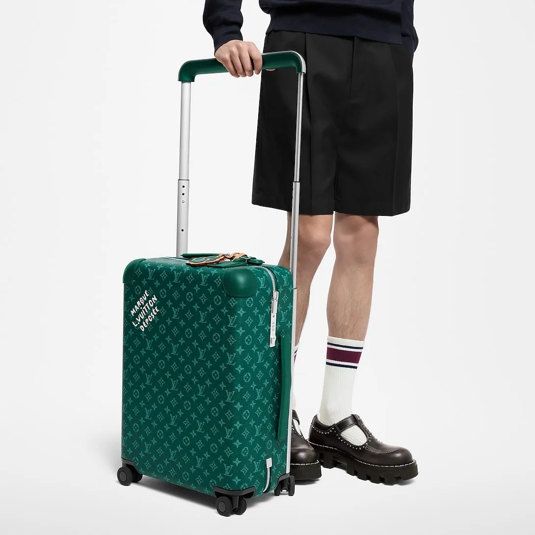 Louis Vuitton Horizon 55 Suitcase / Green Silver Hardware - Image 3