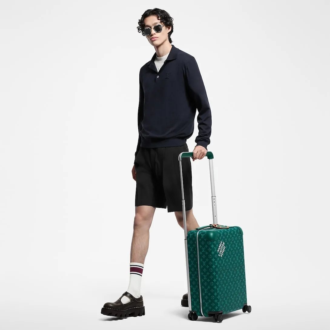 Louis Vuitton Horizon 55 Suitcase / Green Silver Hardware - Image 2