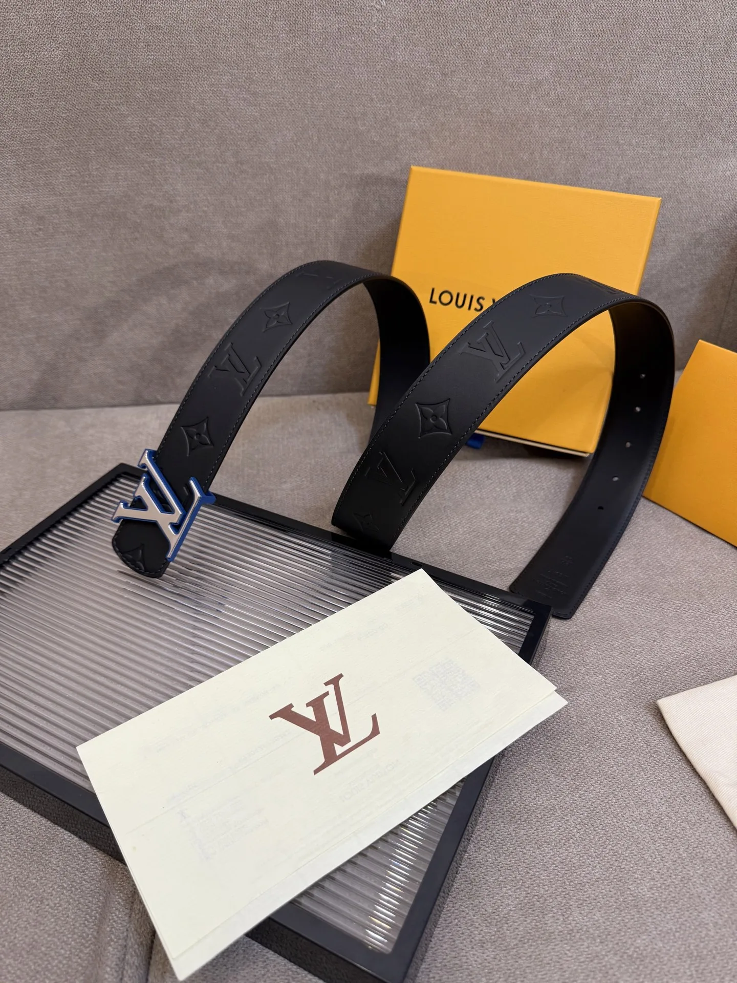 Louis Vuitton LV Initiales Monogram Eclipse Belt Black With Silver Buckle - Image 4