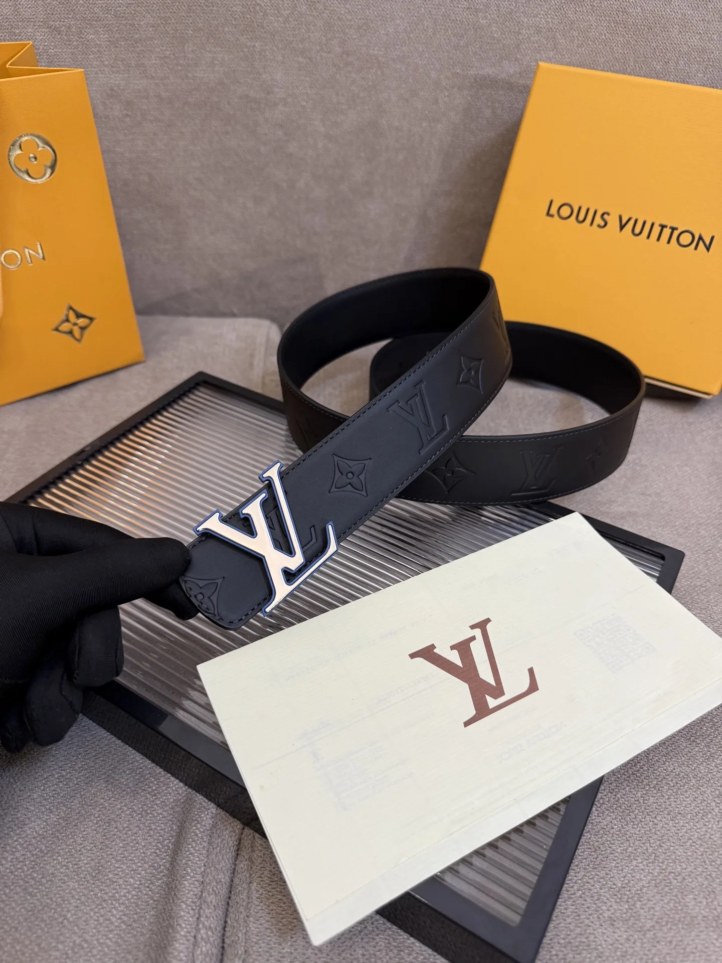 Louis Vuitton LV Initiales Monogram Eclipse Belt Black With Silver Buckle - Image 5