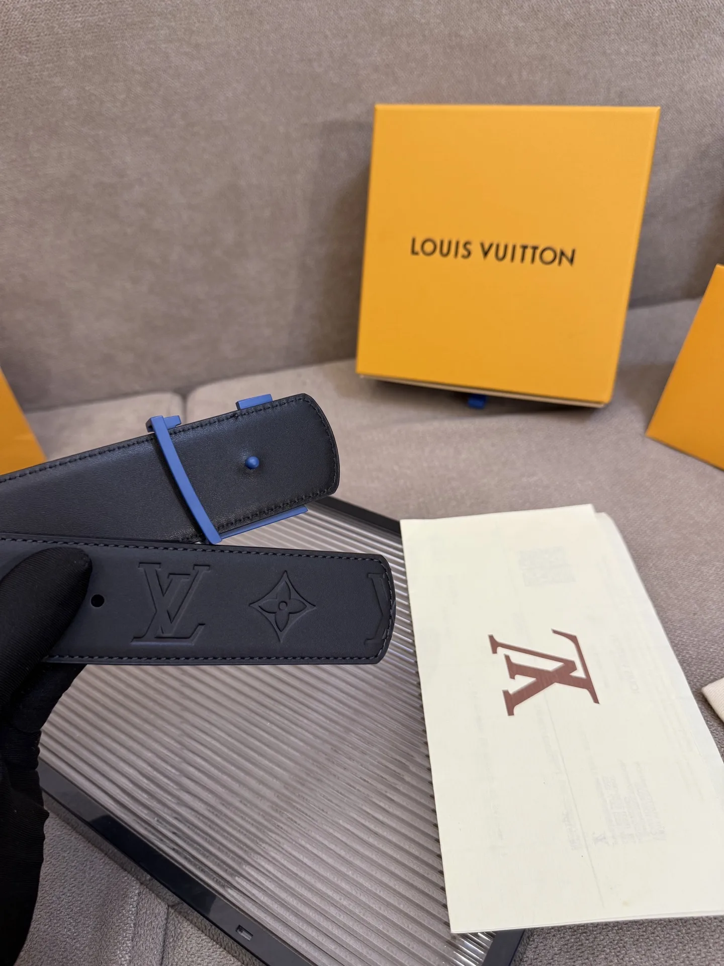 Louis Vuitton LV Initiales Monogram Eclipse Belt Black With Silver Buckle - Image 7
