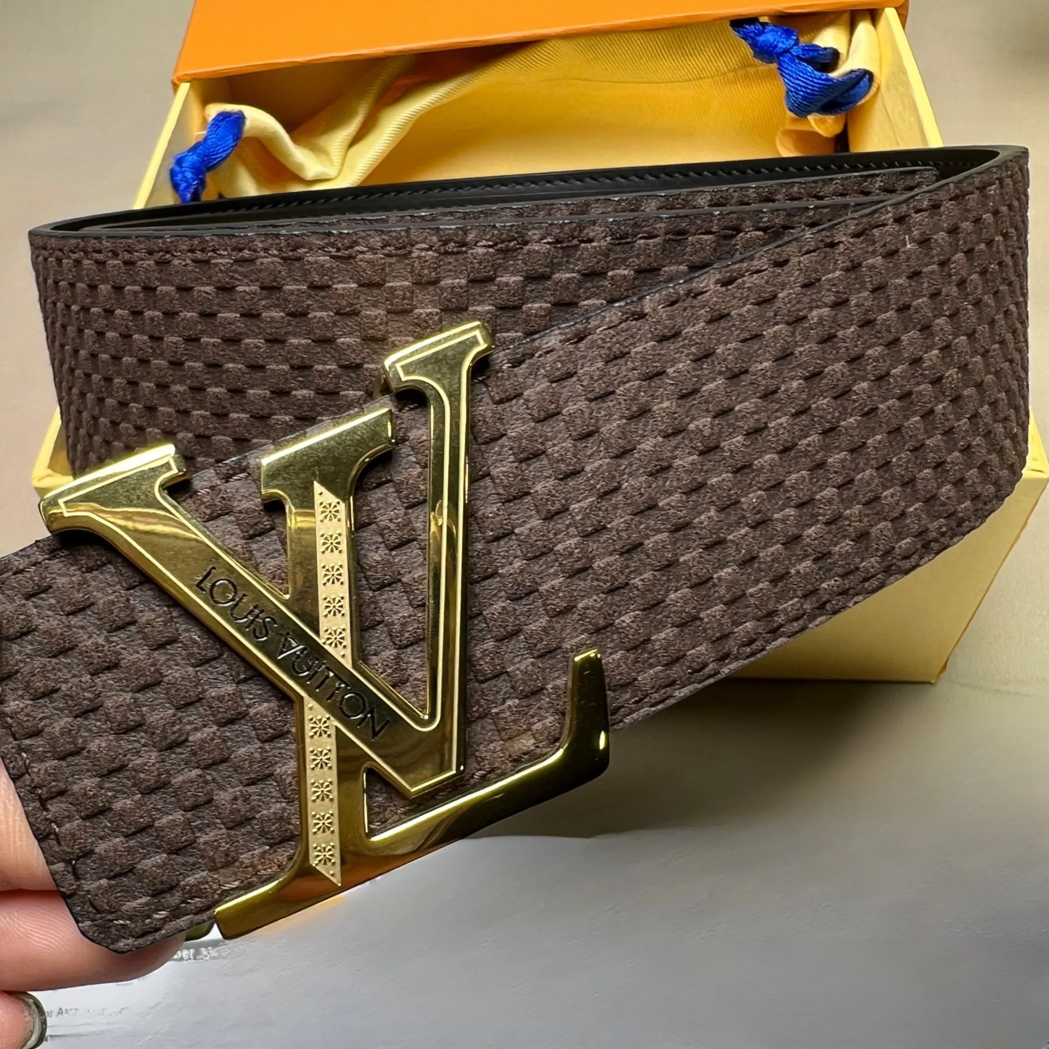 Alternative view of Louis Vuitton Initiales Reversible LV Belt with Silver Toned Hardware LV Women