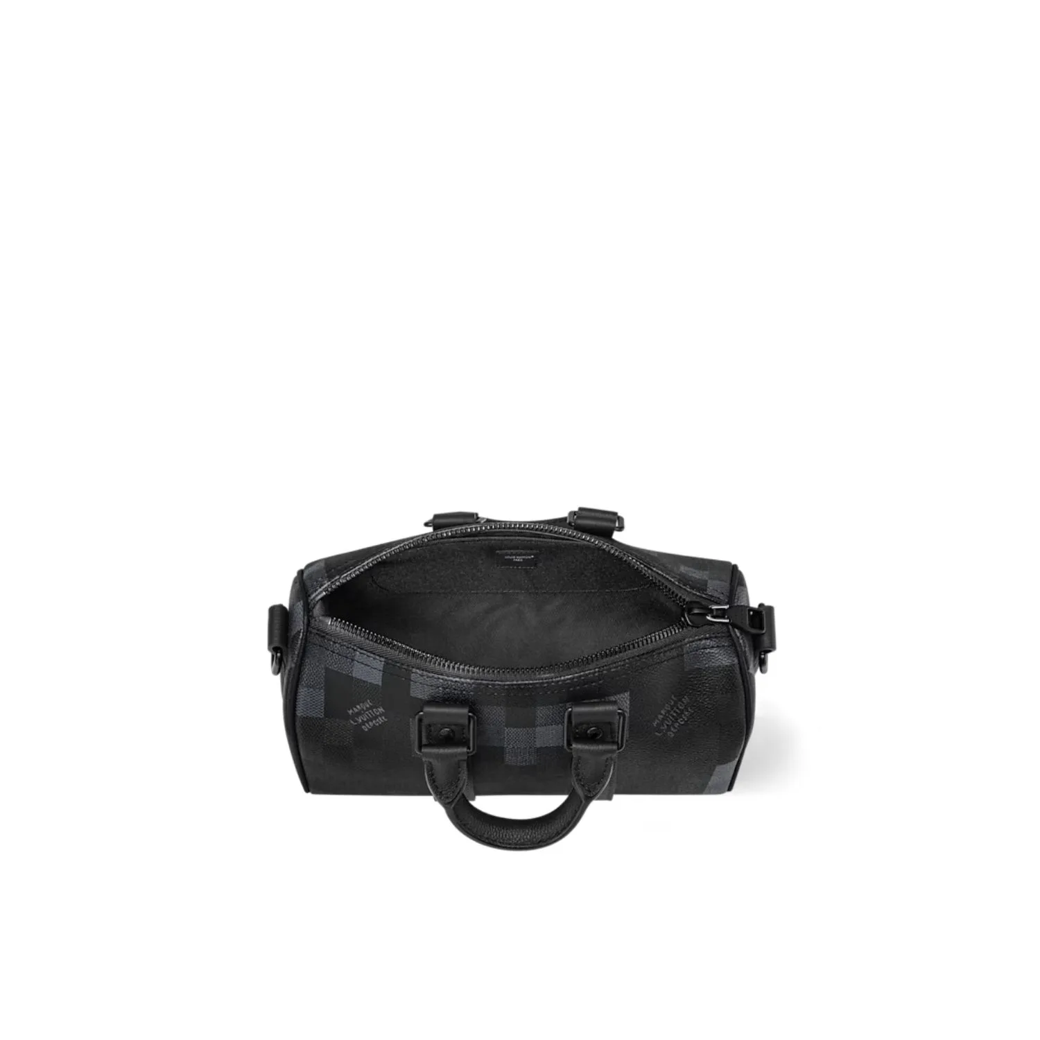 Louis Vuitton Keepall Bandouliere 25 Travel Bag / Black Black Hardware - Image 5