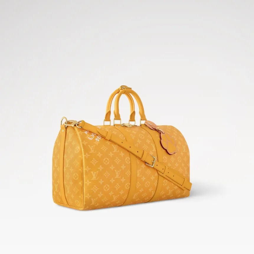 Louis Vuitton Keepall Bandouliere 45 Travel Bag / Yellow Gold Hardware - Image 4