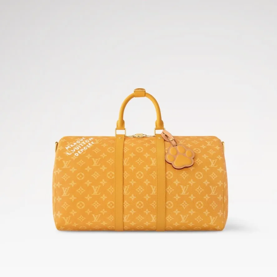 Louis Vuitton Keepall Bandouliere 45 Travel Bag / Yellow Gold Hardware - Image 3