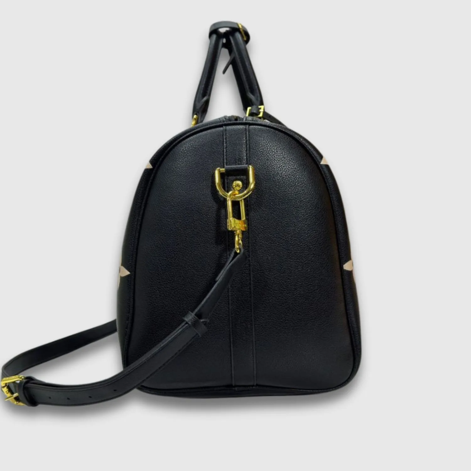 Louis Vuitton Keepall Bandouliere 45 Travel Bag / Black Gold Hardware - Image 5