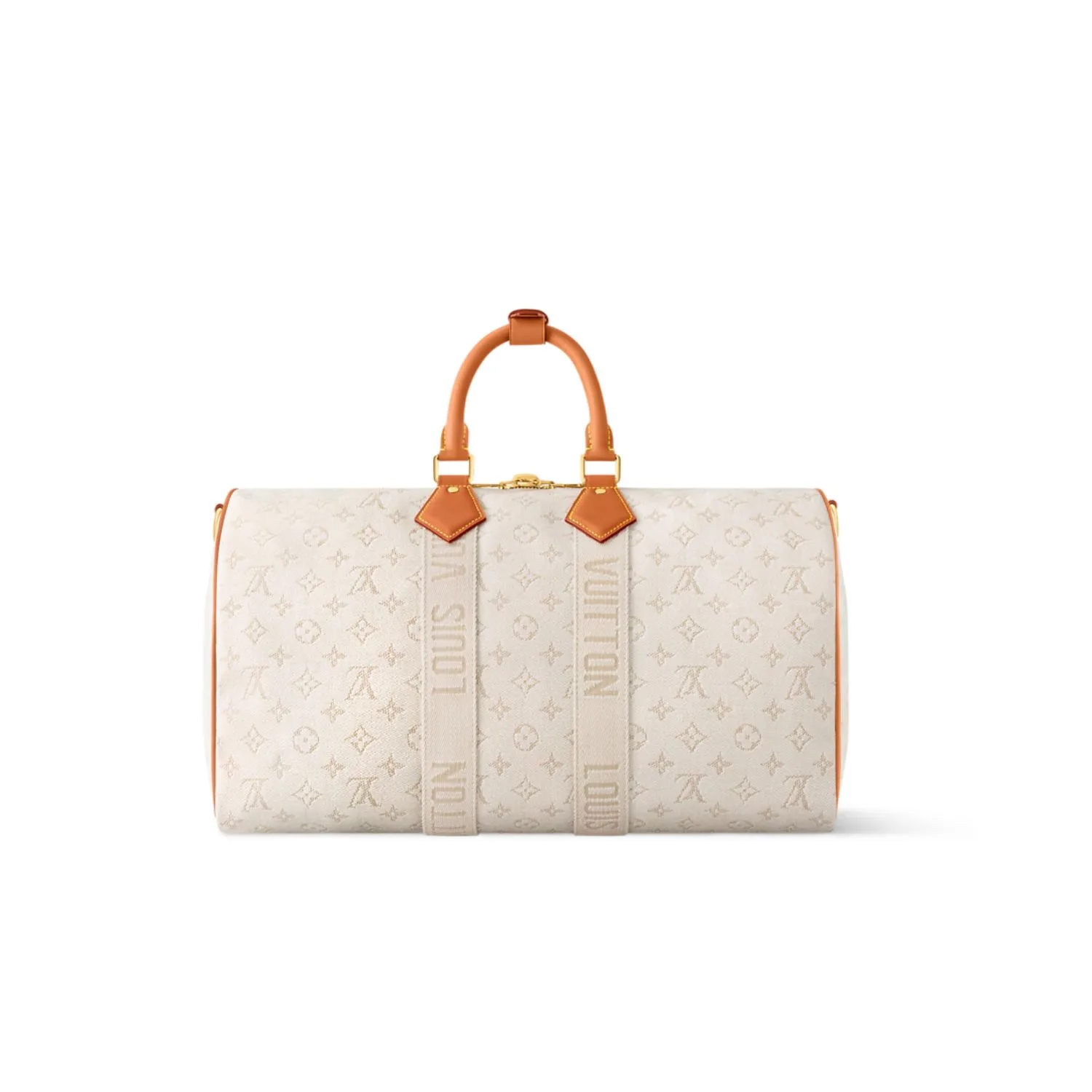Louis Vuitton Keepall Bandouliere 45 Travel Bag / Off-White Gold Hardware - Image 5