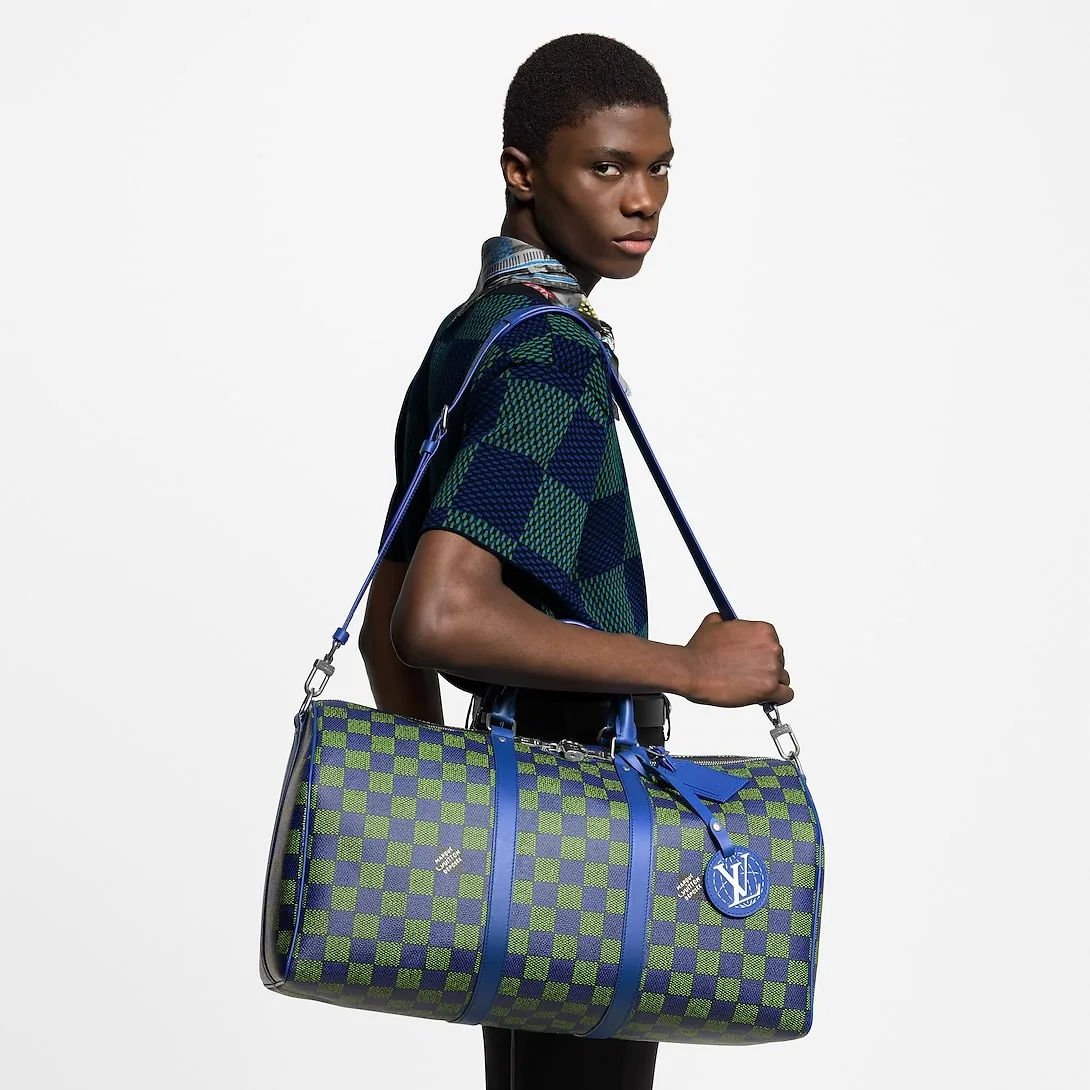 Louis Vuitton Keepall Bandoulière 50 Blue Green / - Image 3