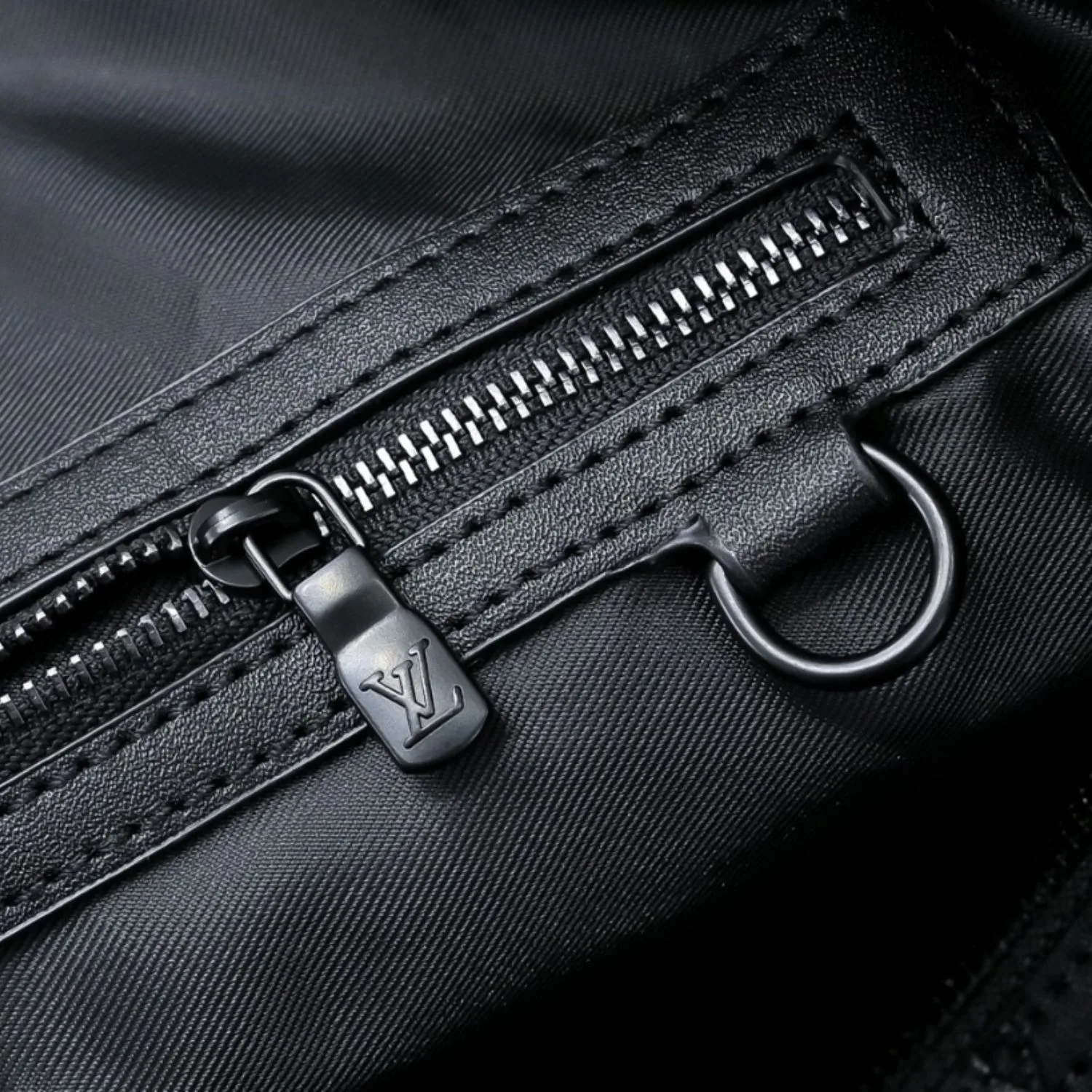 Louis Vuitton Keepall Bandouliere 50 Travel Bag / Black Monogram Shadow Matte Black Hardware - Image 8