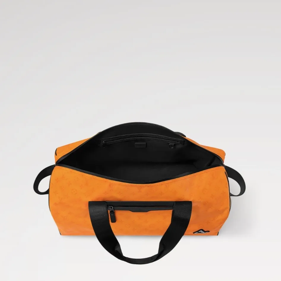 Louis Vuitton Keepall Sport Travel Bag / Orange Black Hardware - Image 4