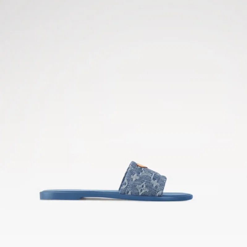 Louis Vuitton Lily Flat Mule Blue 1AGX78 - Image 4