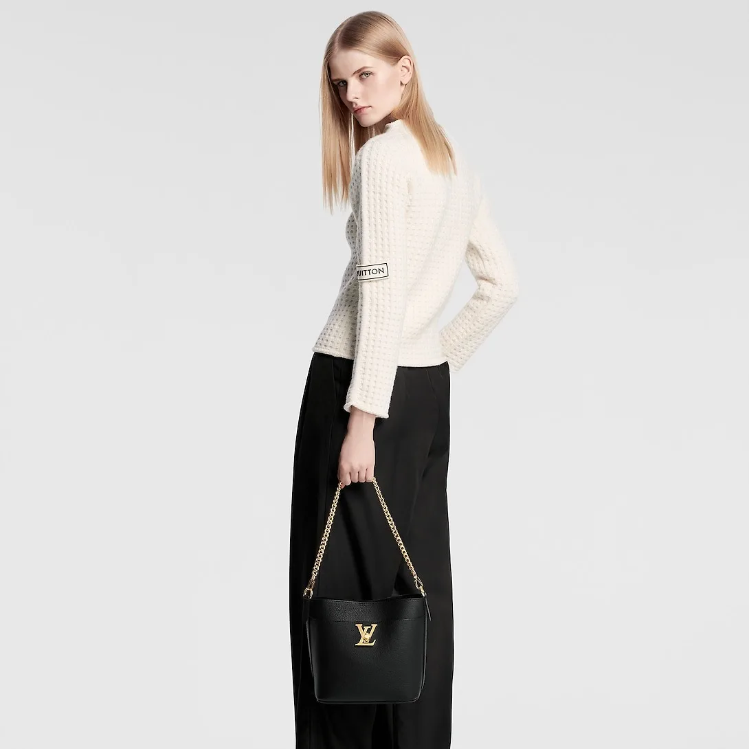 Alternative view of Louis Vuitton Lock And Walk Bag Black - / 8 Inches