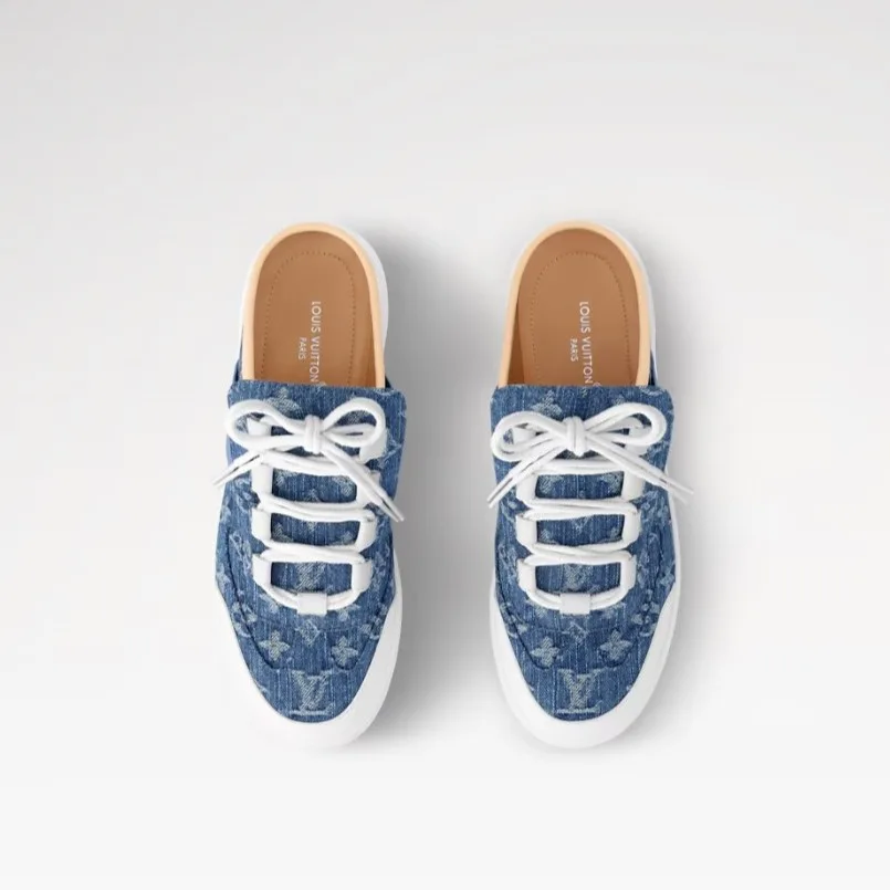Alternative view of Louis Vuitton Lous Open Back Sneaker Blue 1AGZEZ