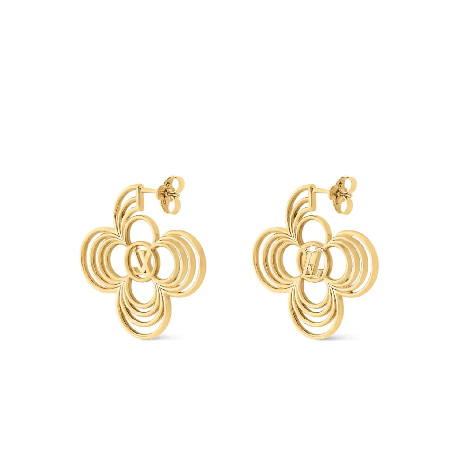 Alternative view of Louis Vuitton LV Breeze Earrings Gold-Toned