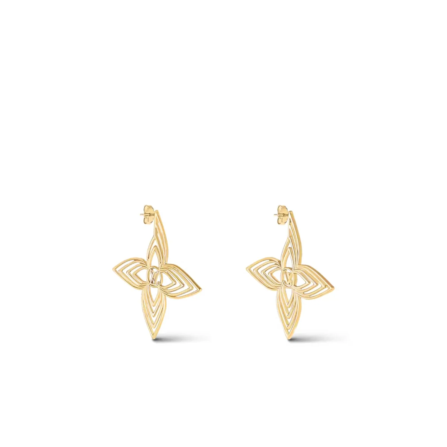 Alternative view of Louis Vuitton Breeze Earrings Gold-Toned