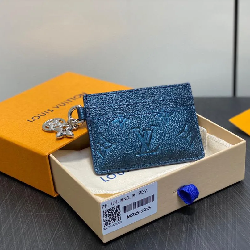 Alternative view of Louis Vuitton LV Charms Card Holder Shimmery Ink /