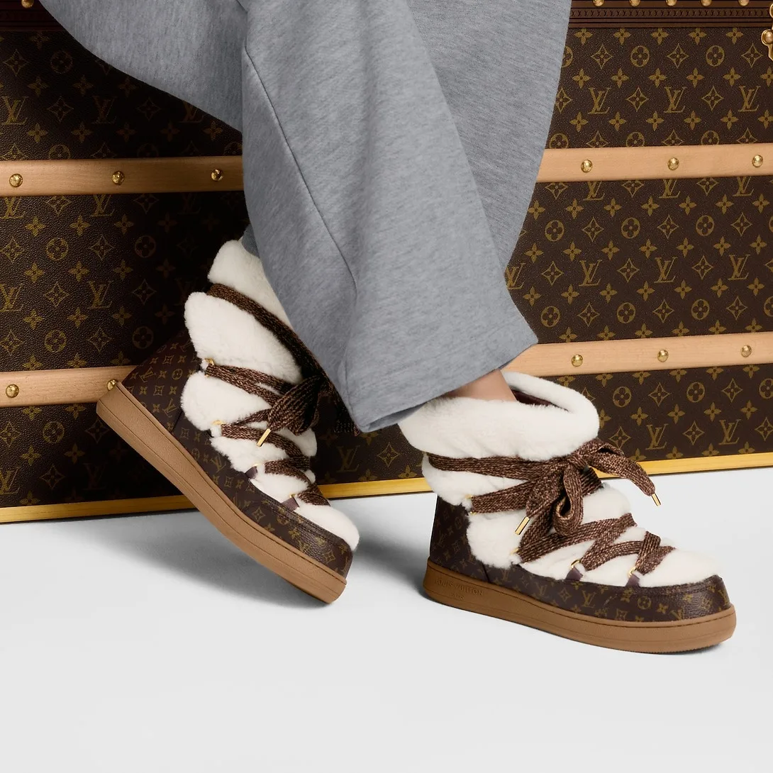 Alternative view of Louis Vuitton LV Cloud Lace-Up Ankle Boots Sneaker Beige 1AIV31