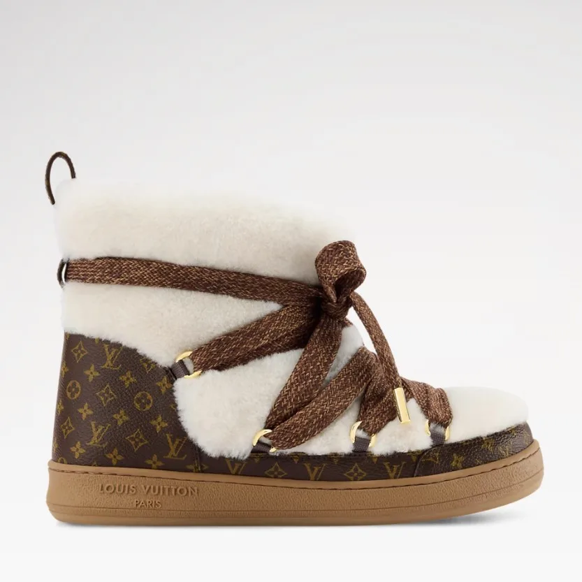 Louis Vuitton LV Cloud Lace-Up Ankle Boots Sneaker Beige 1AIV31 - Image 3