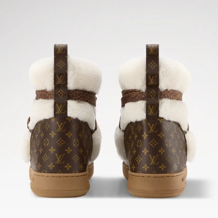 Louis Vuitton LV Cloud Lace-Up Ankle Boots Sneaker Beige 1AIV31 - Image 5