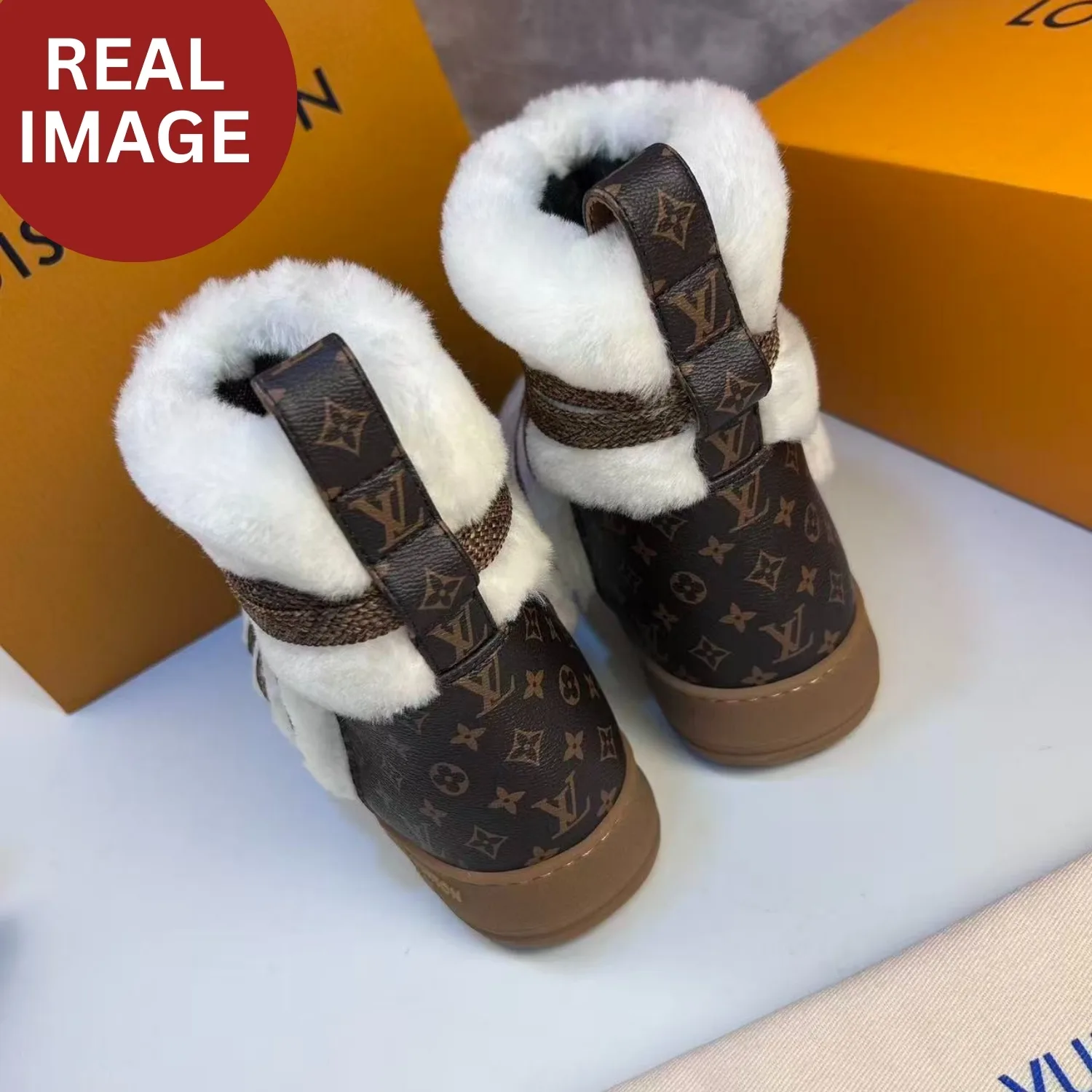 Louis Vuitton LV Cloud Lace-Up Ankle Boots Sneaker Beige 1AIV31 - Image 9