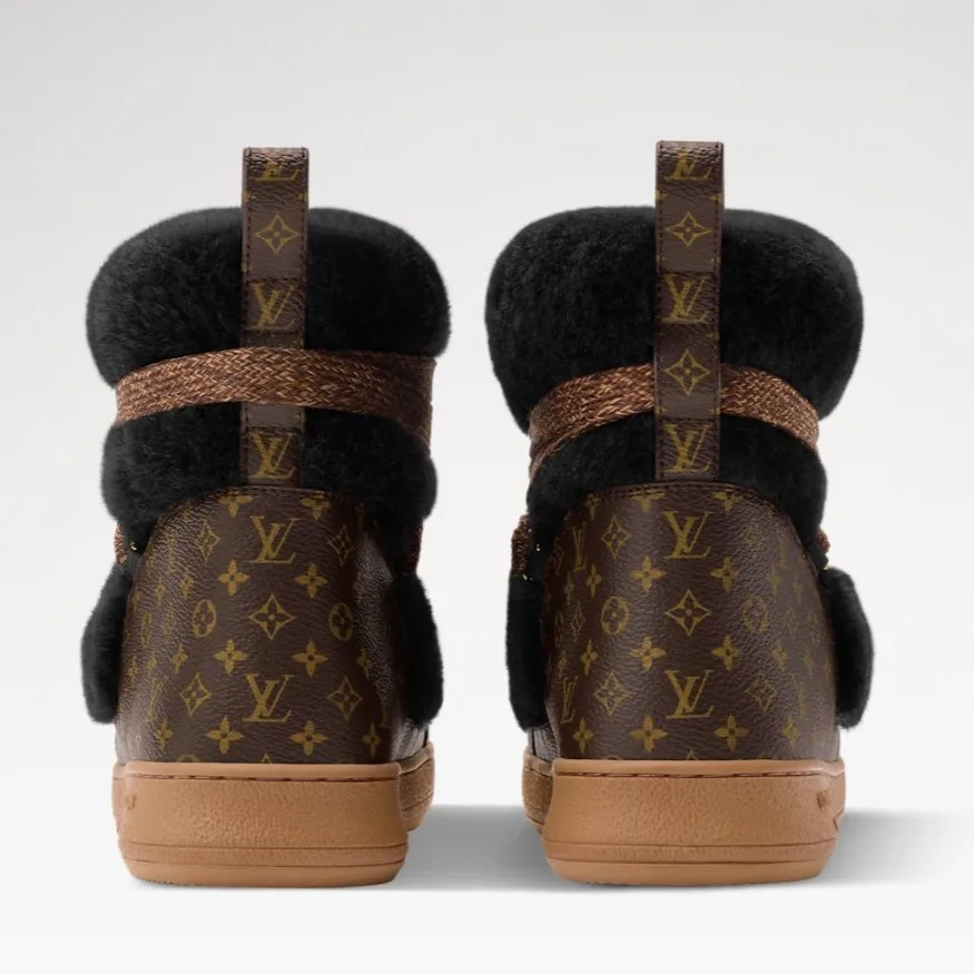 Louis Vuitton LV Cloud Lace-Up Ankle Boots Sneaker Noir 1AIV15 - Image 3