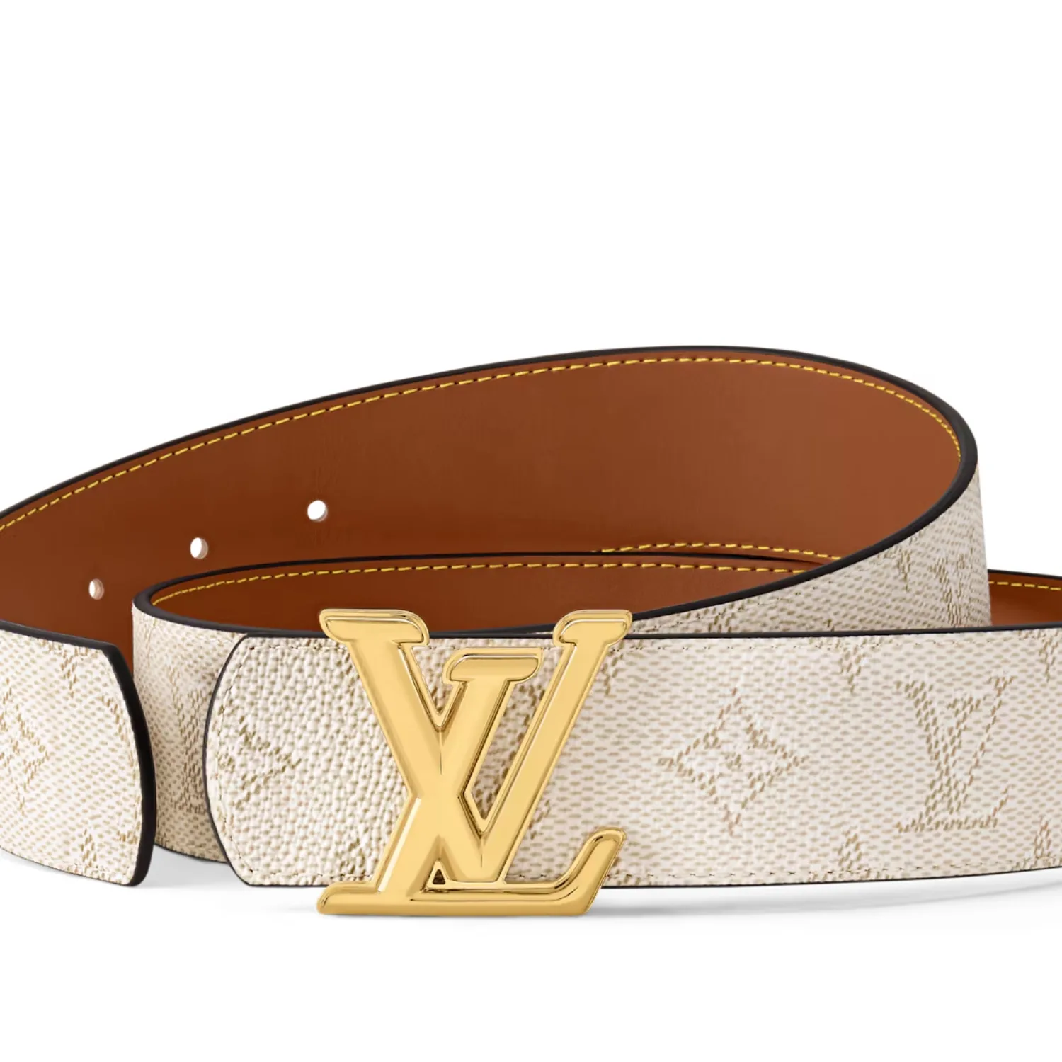 Louis Vuitton LV Dimension Reversible Belt Beige - Image 4