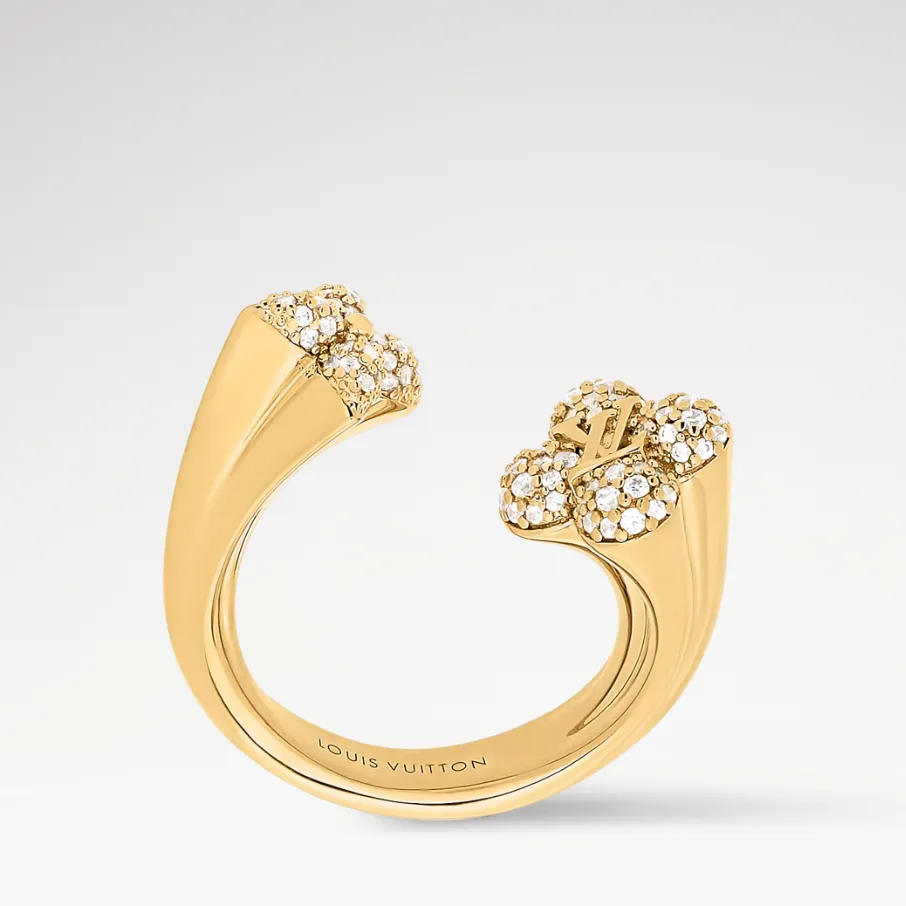 Louis Vuitton LV Flower Comet Ring Gold Hardware - Image 3