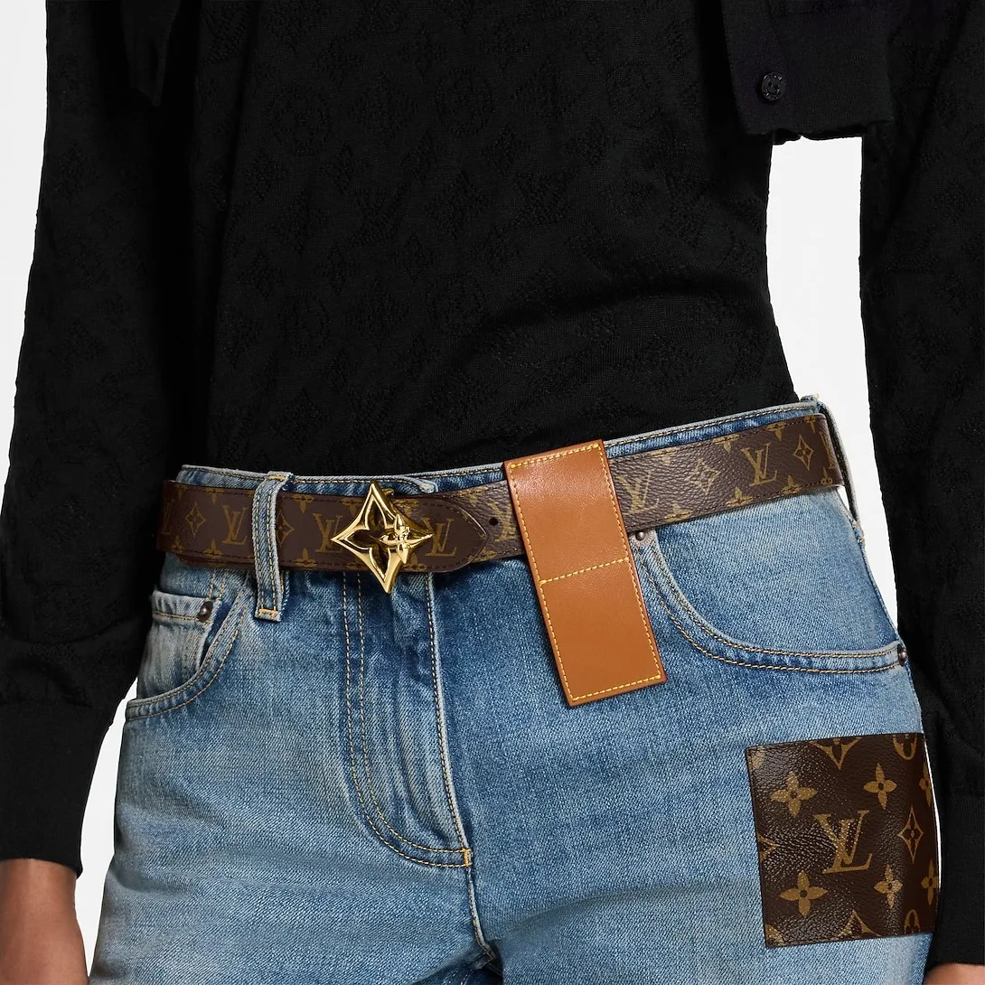 Alternative view of Louis Vuitton LV Flowergram Reversible Belt Garnet