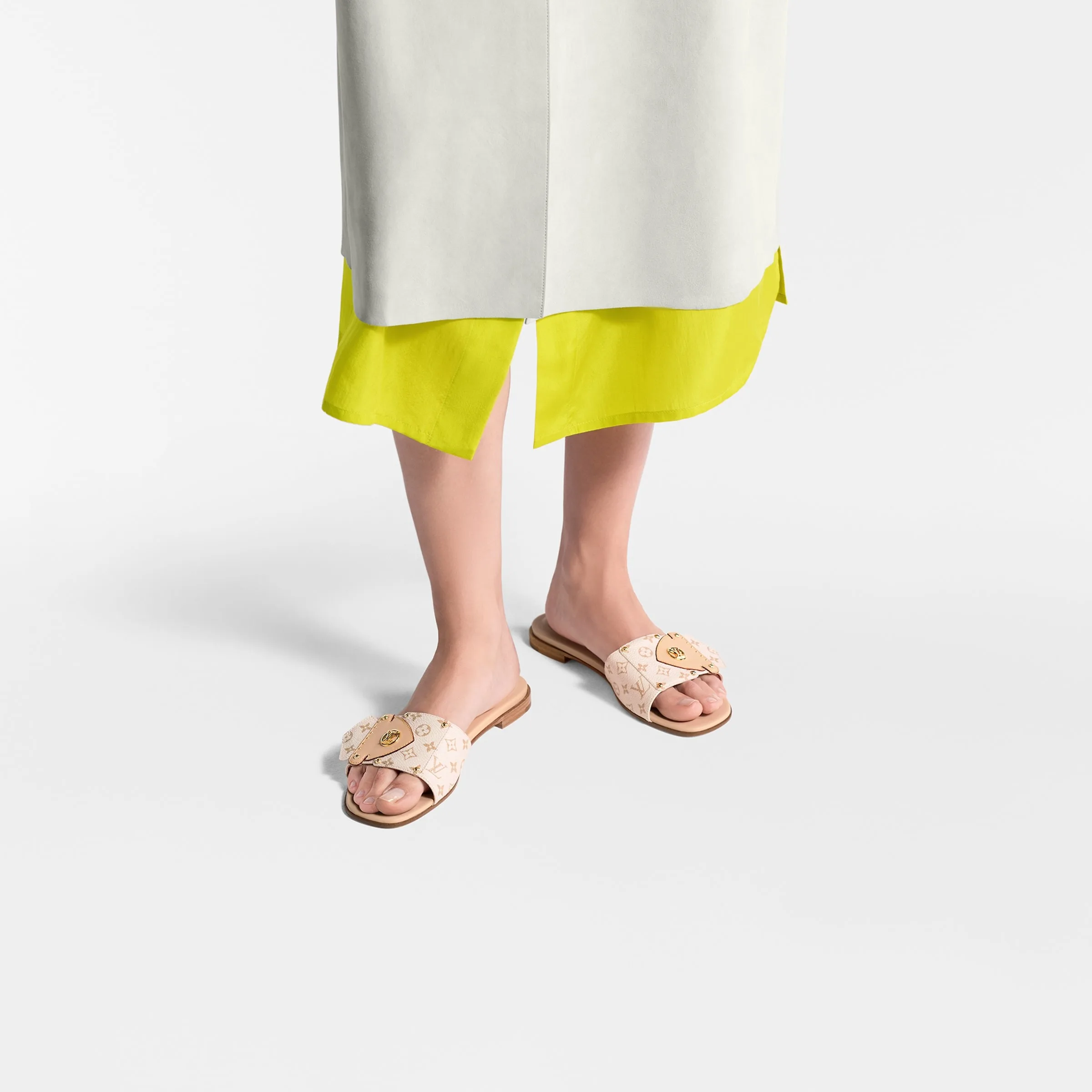 Alternative view of Louis Vuitton Frame Flat Mule Beige 1ACXII