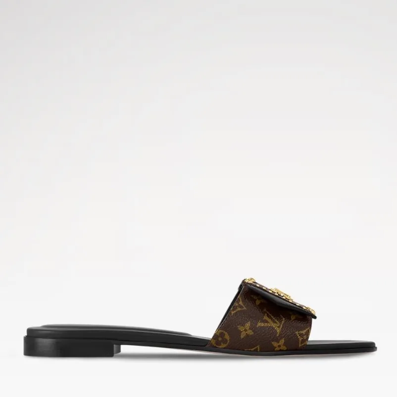 Louis Vuitton LV Frame Flat Mule Black 1ACXWB - Image 5