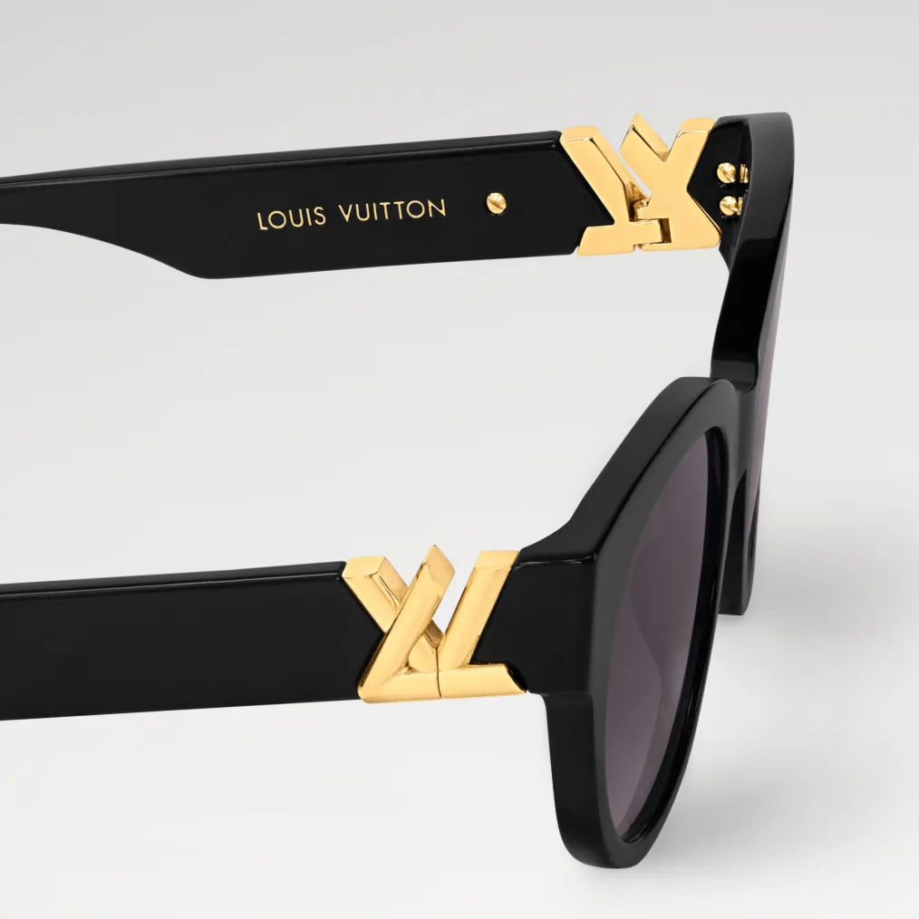 Louis Vuitton LV GO-14 Round Sunglasses Black - Image 4