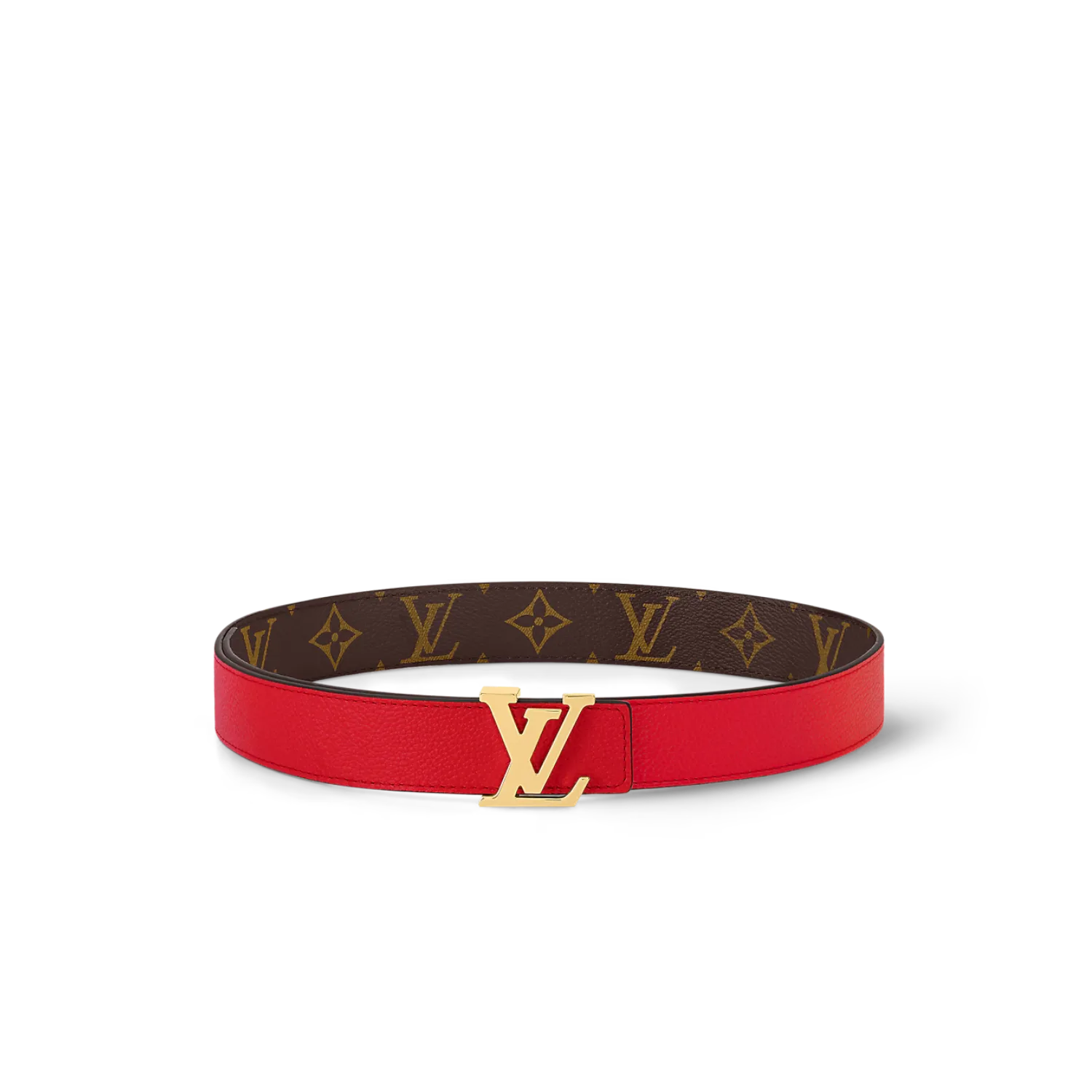 Louis Vuitton LV Initiales Reversible Belt Red