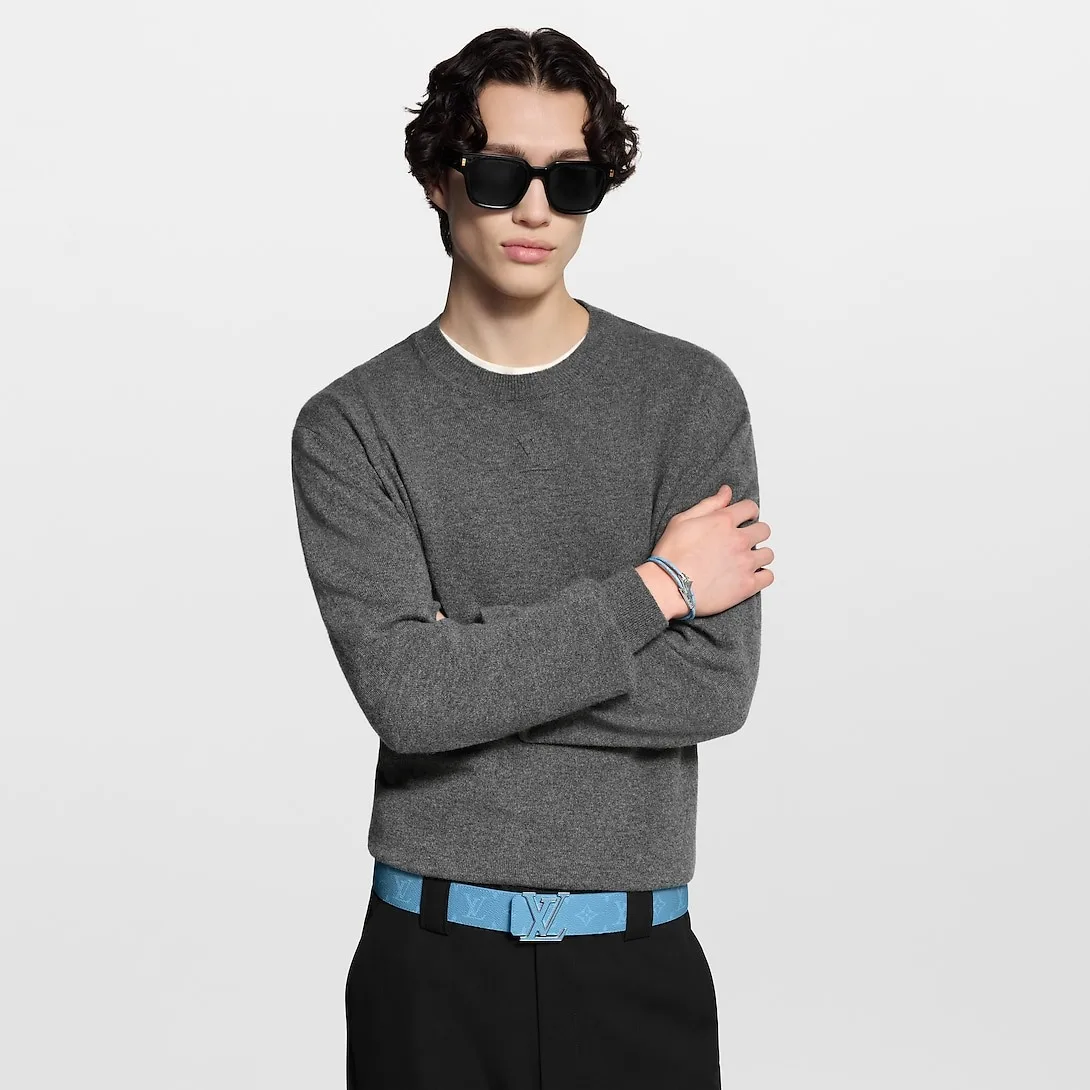 Louis Vuitton LV Initiales Reversible Belt Sky Blue - Image 3