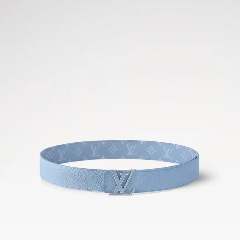 Louis Vuitton LV Initiales Reversible Belt Sky Blue - Image 4