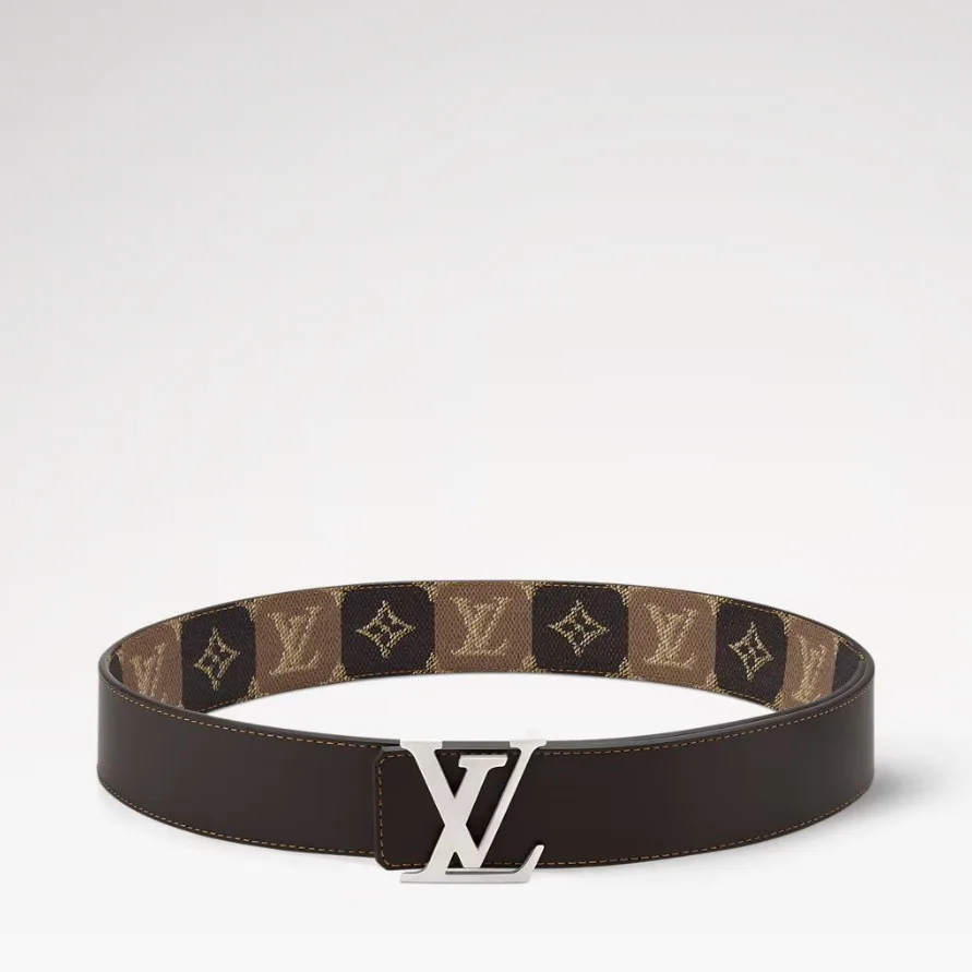 Louis Vuitton LV Initiales College Monogram Heritage Reversible Belt Brown - Image 5