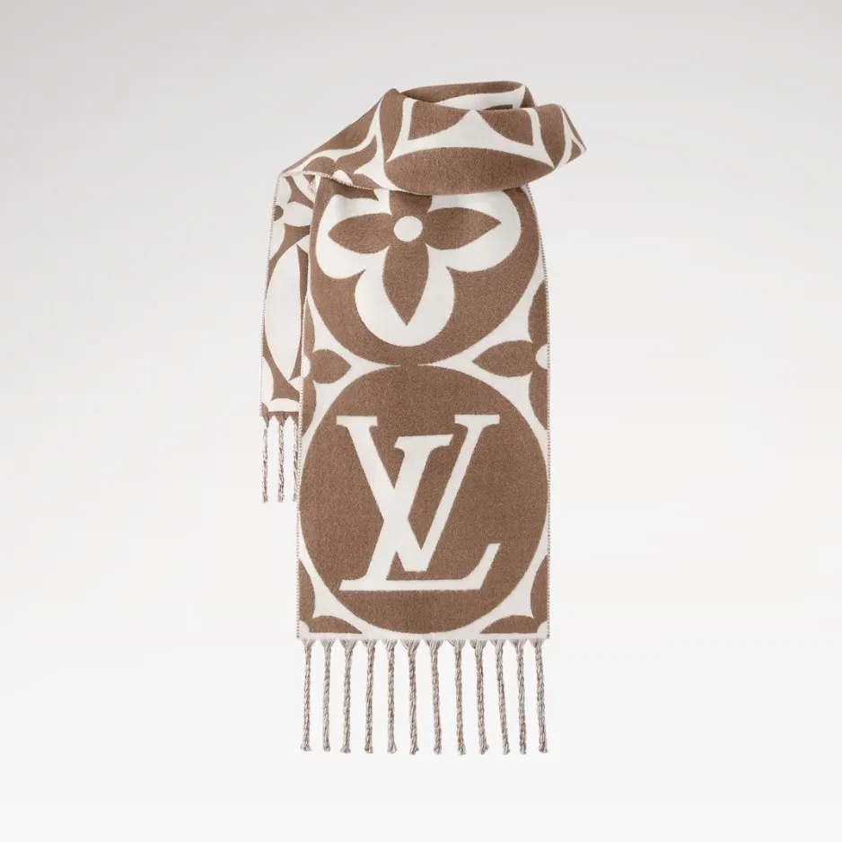Alternative view of Louis Vuitton LV Medallion Scarf Brown /