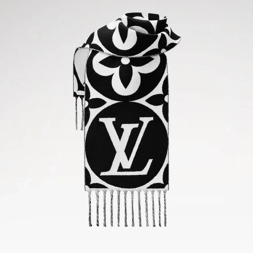 Louis Vuitton LV Medallion Scarf Black / - Image 4