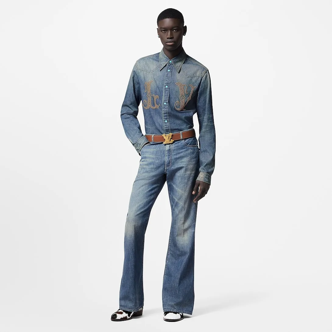 Alternative view of Louis Vuitton LV Rodeo Reversible Belt Brown