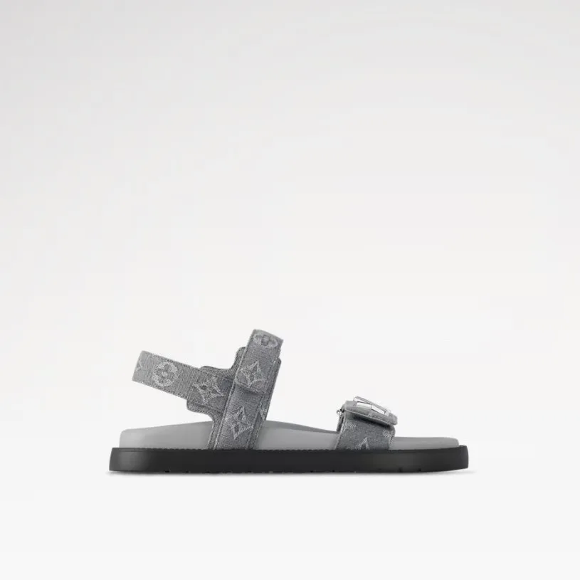 Louis Vuitton LV Sunset Flat Comfort Sandal Gray 1ADIE8 - Image 5