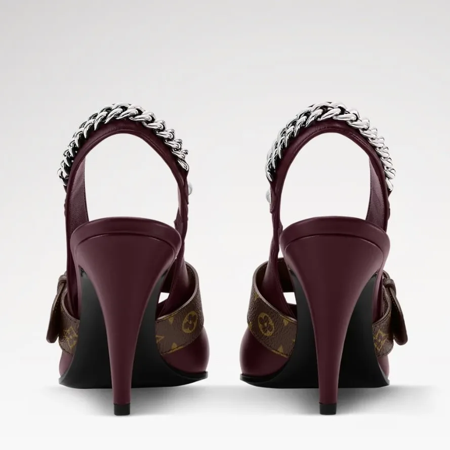Louis Vuitton LV Vibe Slingback Pump Bordeaux Red 1AICOT - Image 3