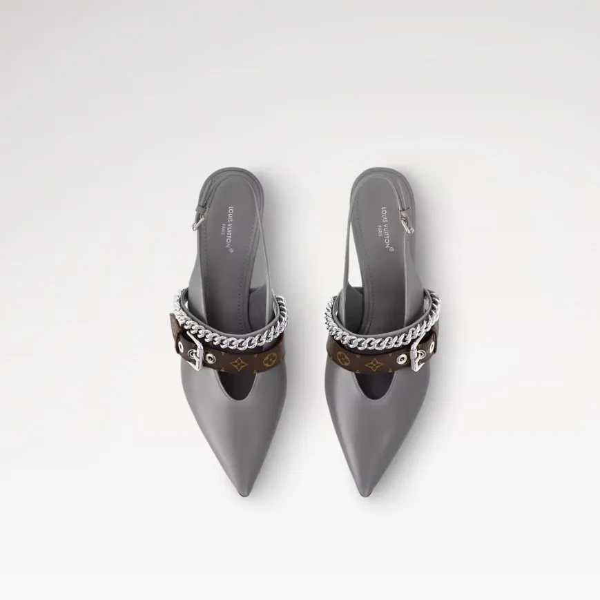 Louis Vuitton LV Vibe Slingback Pump Gray 1AHL15 - Image 5