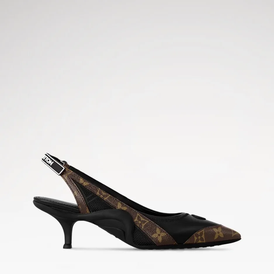 Louis Vuitton LV Vibe Slingback Pump Black 1AAW7G - Image 4