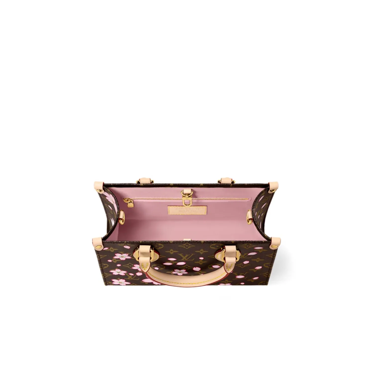 Louis Vuitton LV x Murakami OnTheGo PM Tote Bag / Sakura Brown Gold Hardware - Image 5