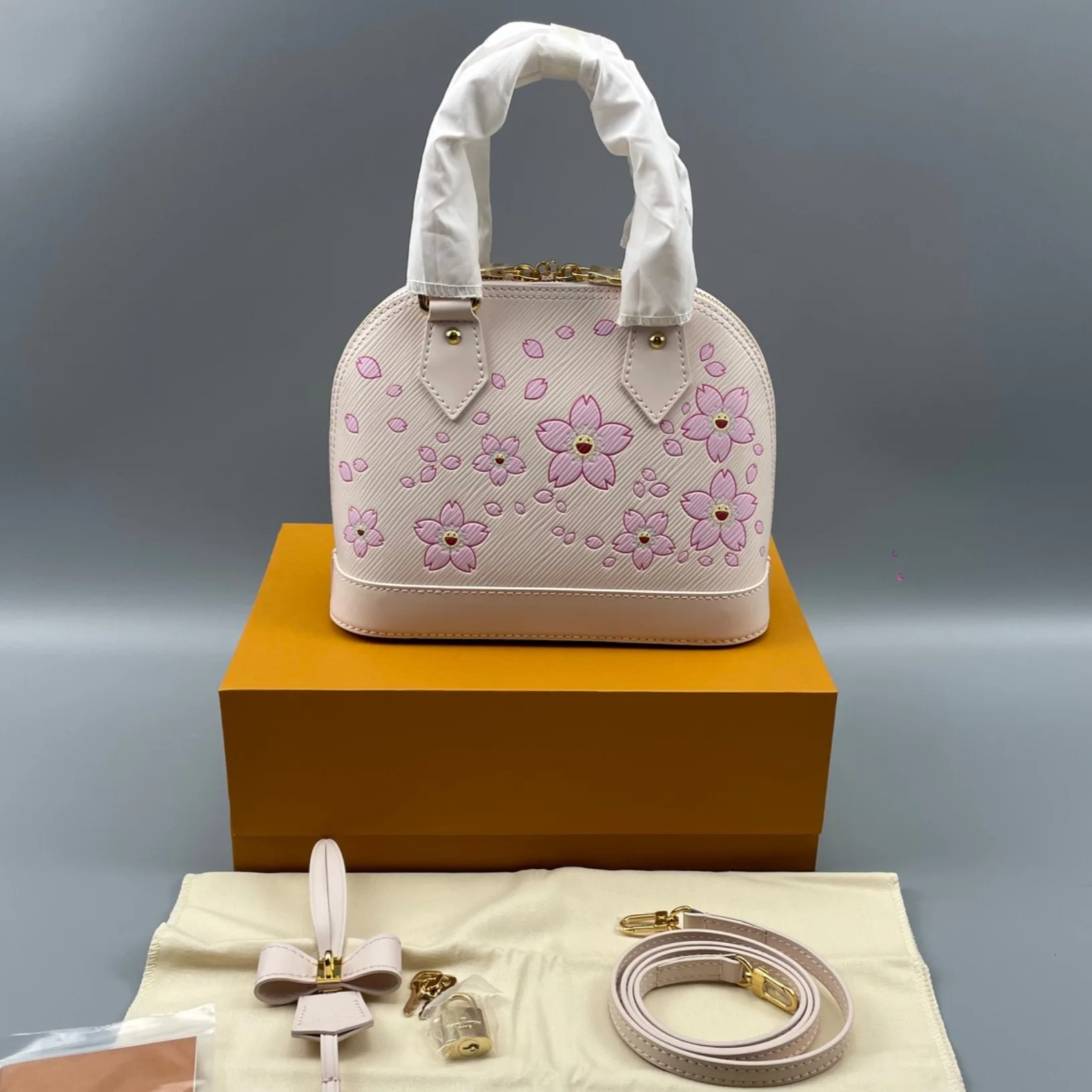 Louis Vuitton LV x TM Alma BB Top Handle Bag / Pink Gold Hardware - Image 5