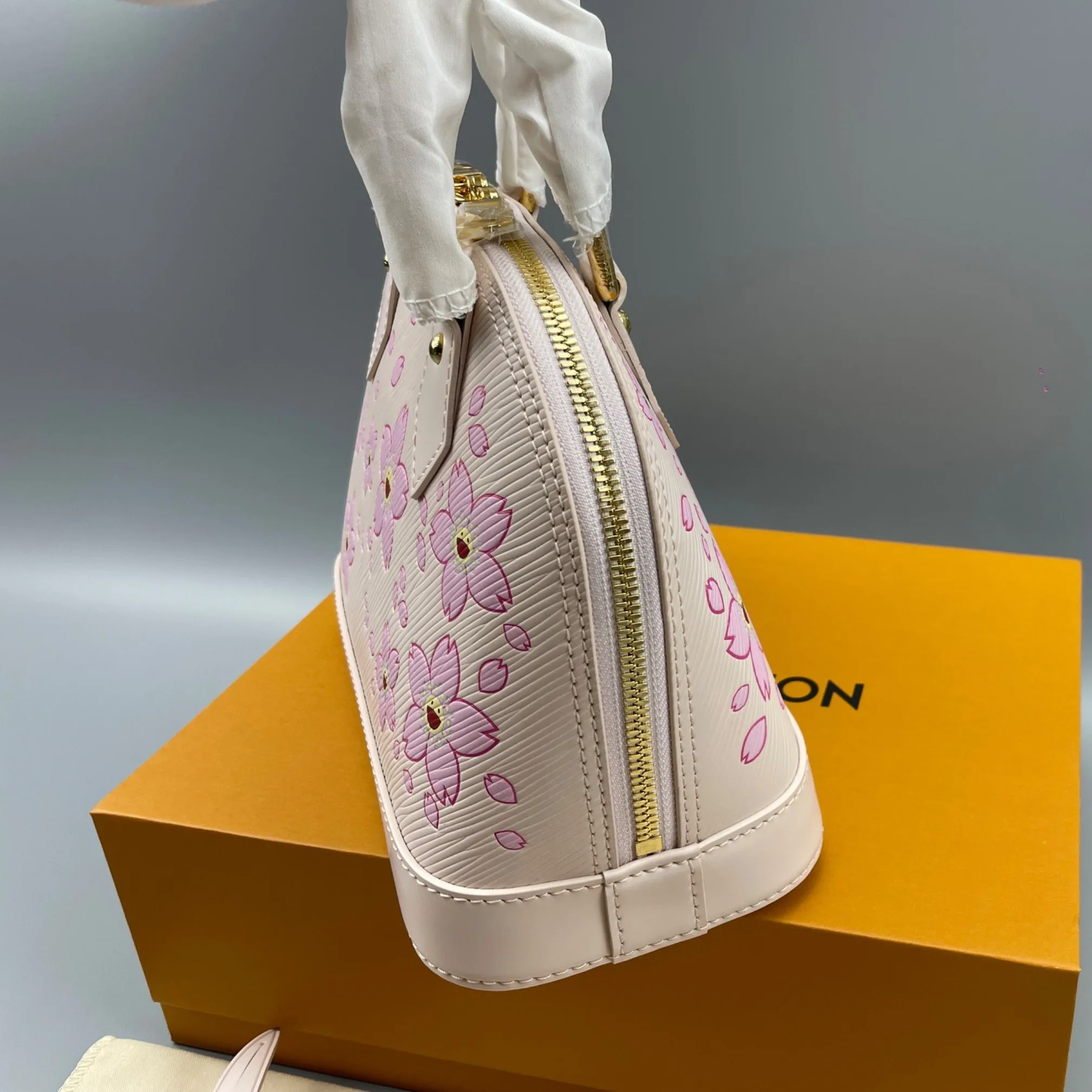 Louis Vuitton LV x TM Alma BB Top Handle Bag / Pink Gold Hardware - Image 7
